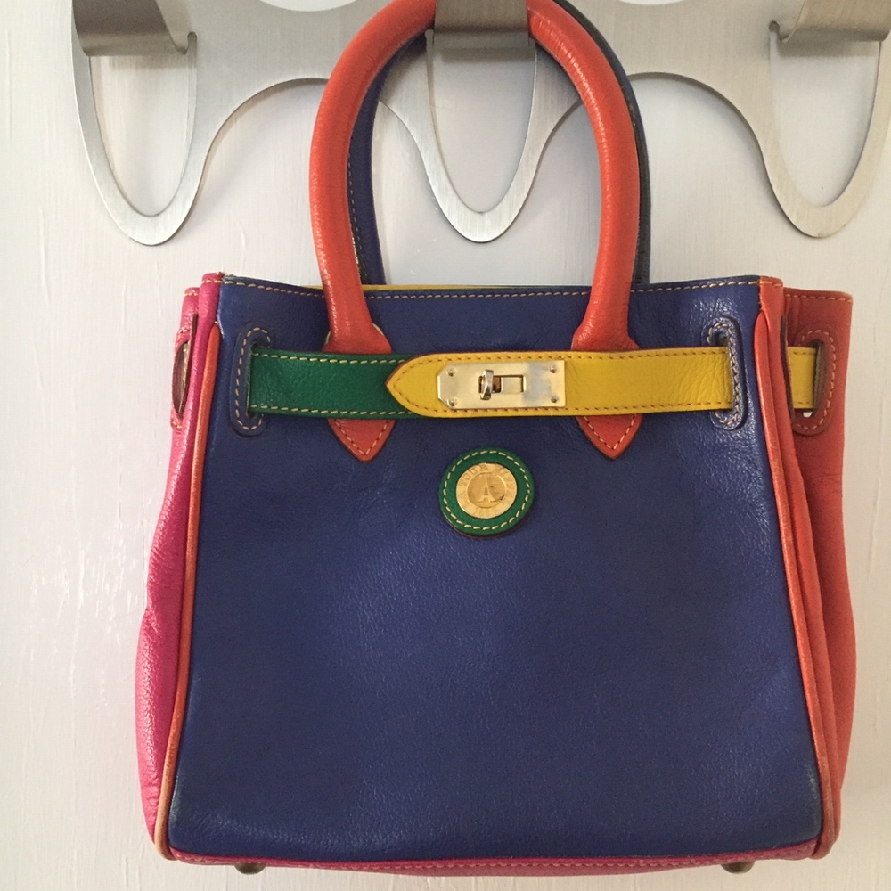 Designer Colorblock Handbag, La Tour Eiffel 1887